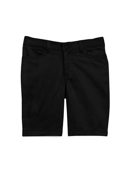 Girl's 4-Pocket Husky Matchstick Short - CR015H - Black