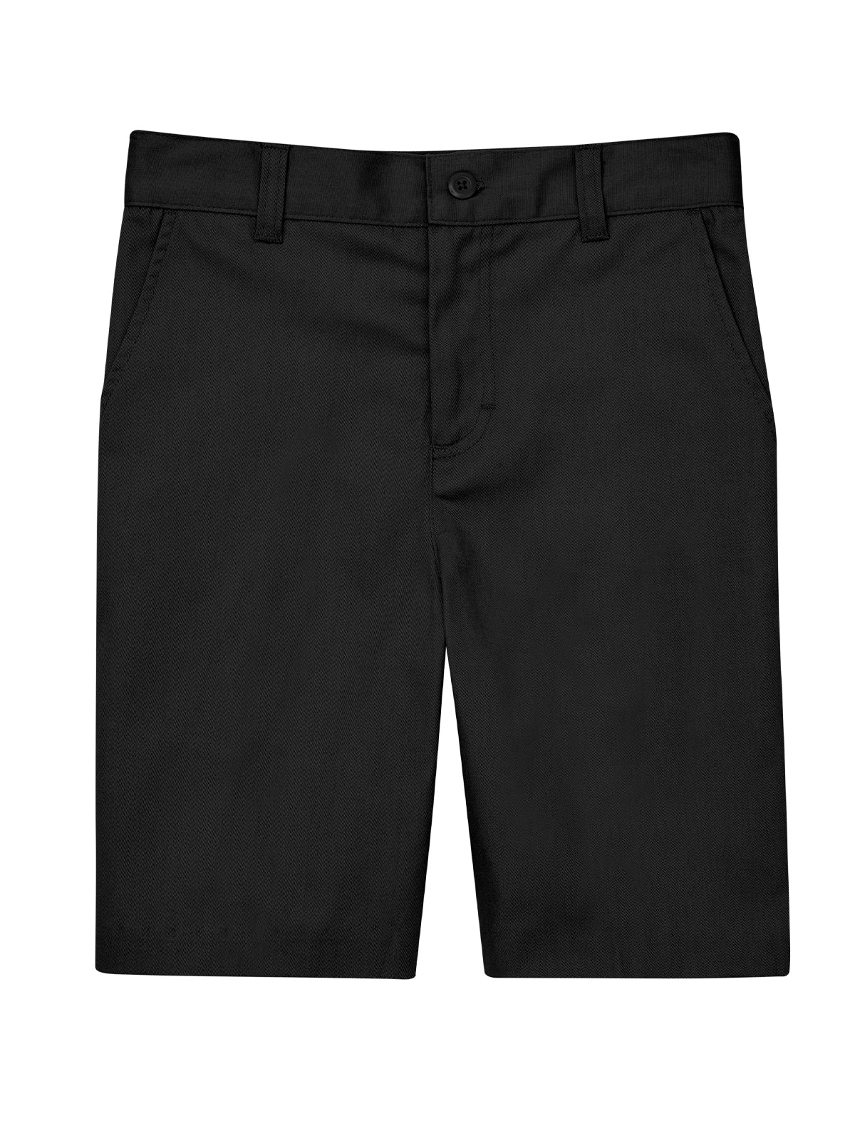 Girls' Flat Front Shorts - CR201Y - Black