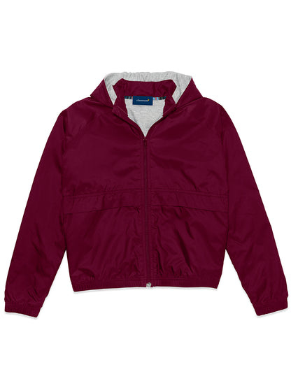 Unisex 4-Pocket Rain Jacket - CR310J - Burgundy