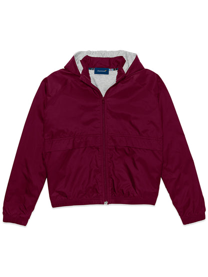 Unisex 4-Pocket Rain Jacket - CR310Y - Burgundy