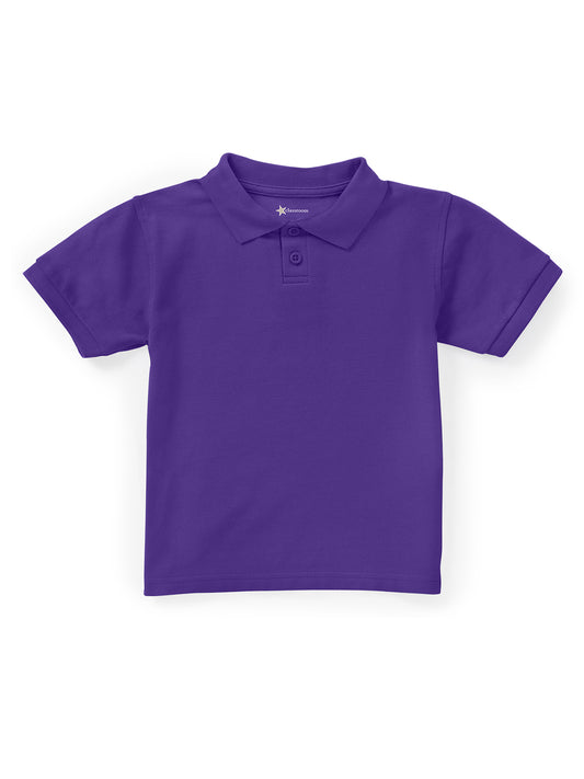 Unisex Toddler Short Sleeve Pique Polo - CR832D - Dark Purple