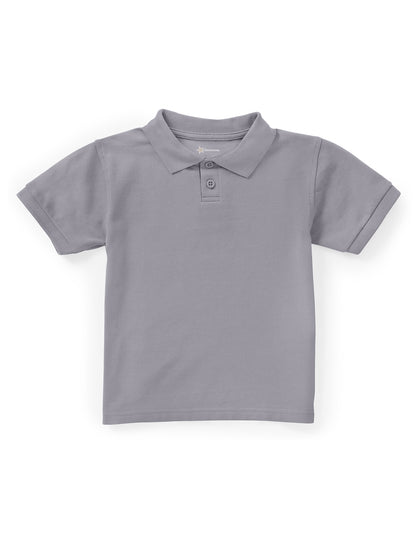 Unisex Toddler Short Sleeve Pique Polo - CR832D - Heather Gray