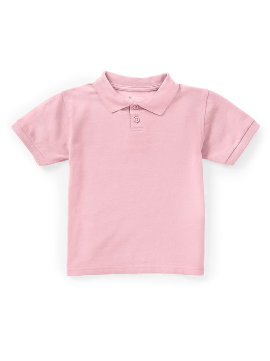 Unisex Toddler Short Sleeve Pique Polo - CR832D - Pink