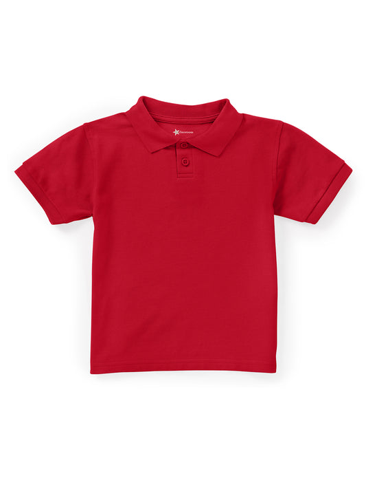 Unisex Toddler Short Sleeve Pique Polo - CR832D - Red