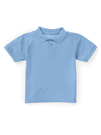 Unisex Toddler Short Sleeve Pique Polo - CR832D - Light Blue