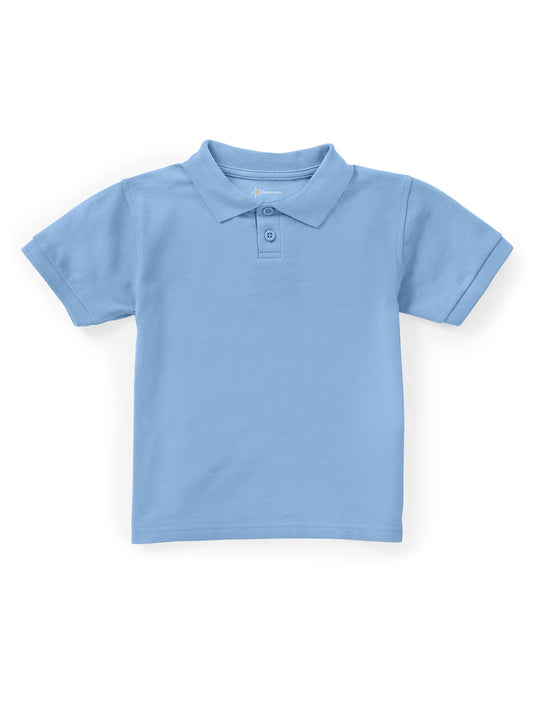 Unisex Toddler Short Sleeve Pique Polo - CR832D - Light Blue