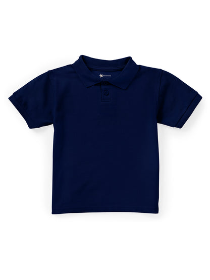 Unisex Toddler Short Sleeve Pique Polo - CR832D - Navy