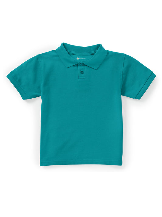 Unisex Toddler Short Sleeve Pique Polo - CR832D - Teal