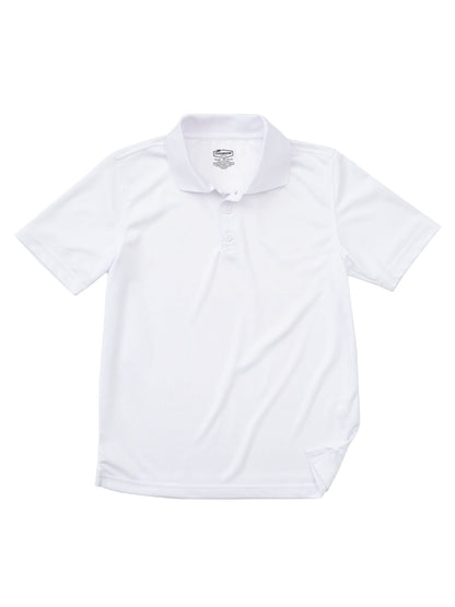 Youth Unisex Moisture Wicking Polo - CR860Y - White