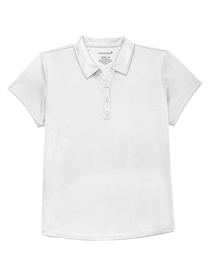 Junior Girls' Moisture Wicking Polo - CR864X - White