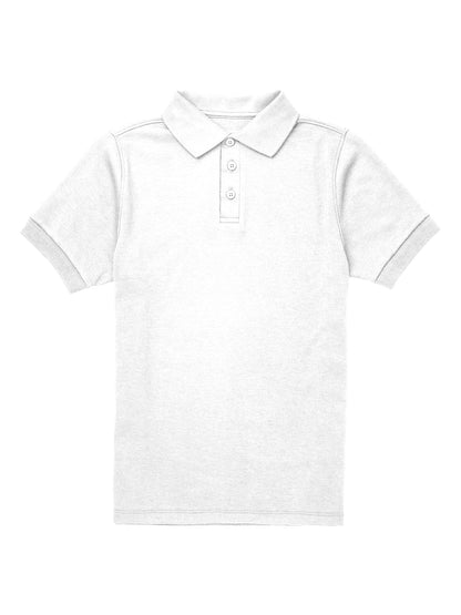 Youth Short Sleeve Interlock Polo - CR891Y - SS White