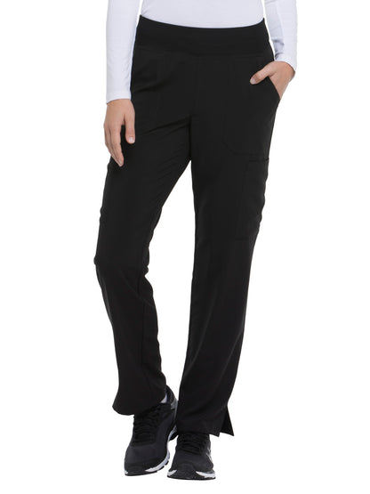 Women's Natural Rise Tapered Leg Pull-On Pant - DK005 - Black