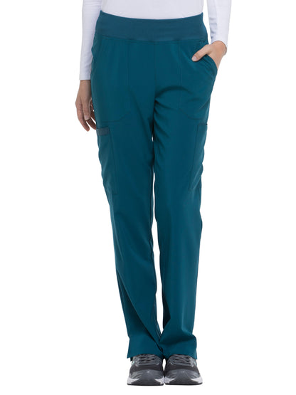 Women's Natural Rise Tapered Leg Pull-On Pant - DK005 - Caribbean Blue