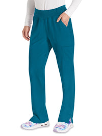 Women's 7-Pocket Natural Rise Tapered Leg Pant - DK005 - Caribbean Blue