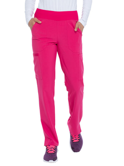 Women's Natural Rise Tapered Leg Pull-On Pant - DK005 - Hot Pink