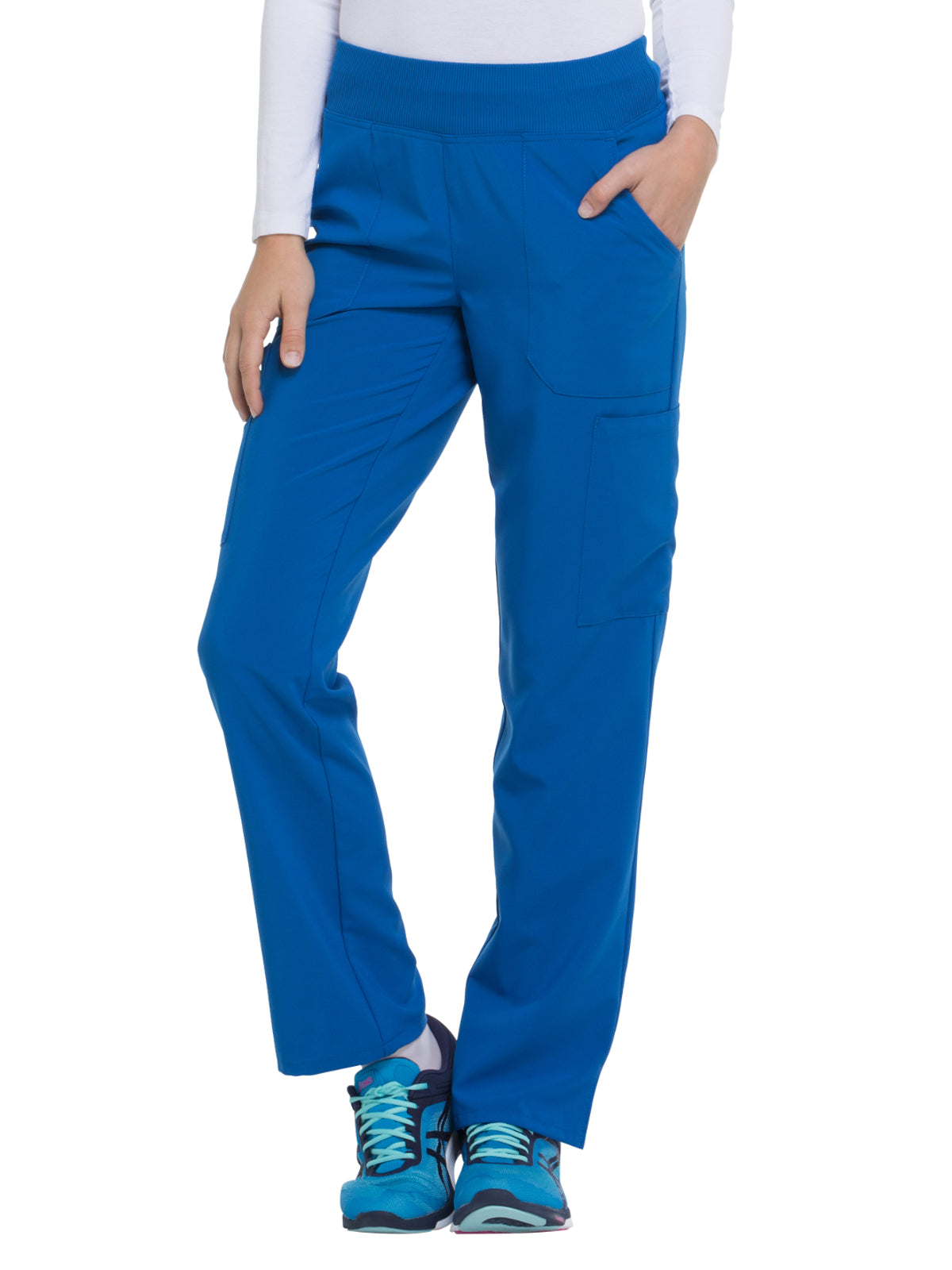 Women's Natural Rise Tapered Leg Pull-On Pant - DK005 - Royal