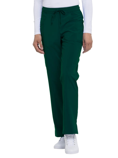 Women's 7-Pocket Mid Rise Straight Leg Pant - DK010 - Hunter Green