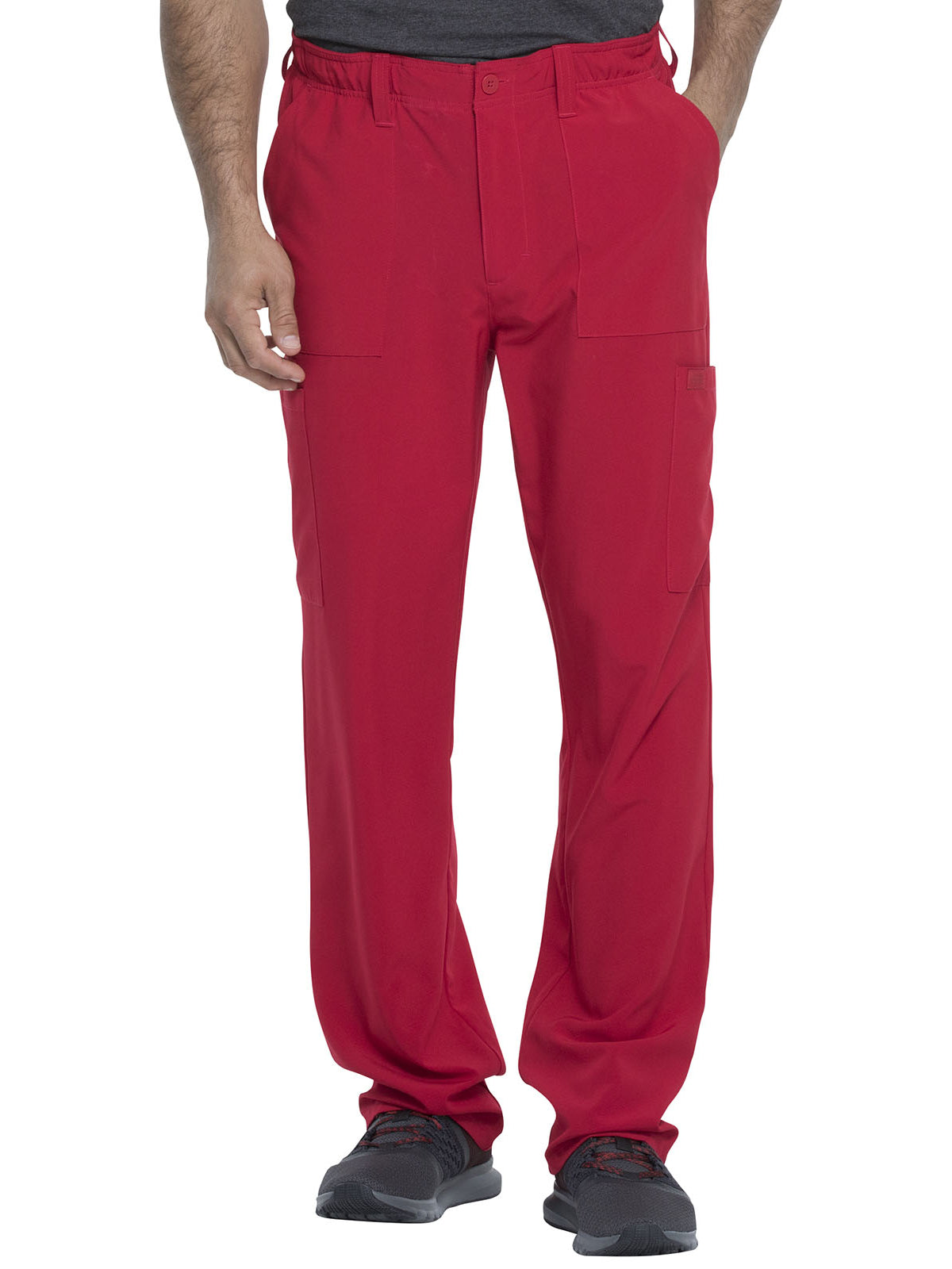 Men's 6-Pocket Natural Rise Drawstring Pant - DK015 - Red