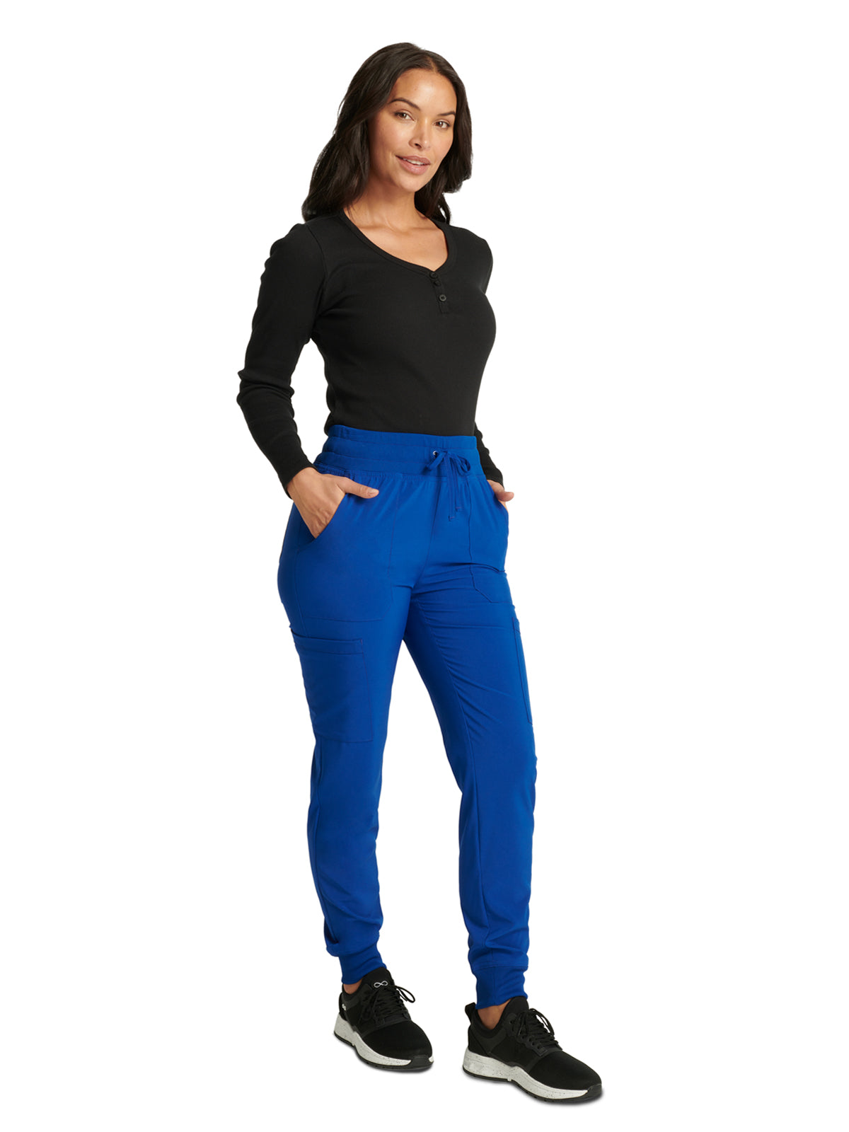 Women's 6-Pocket Mid Rise Jogger Pant - DK065 - Galaxy Blue