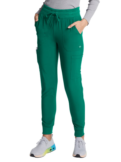 Women's 6-Pocket Mid Rise Jogger Pant - DK065 - Hunter Green