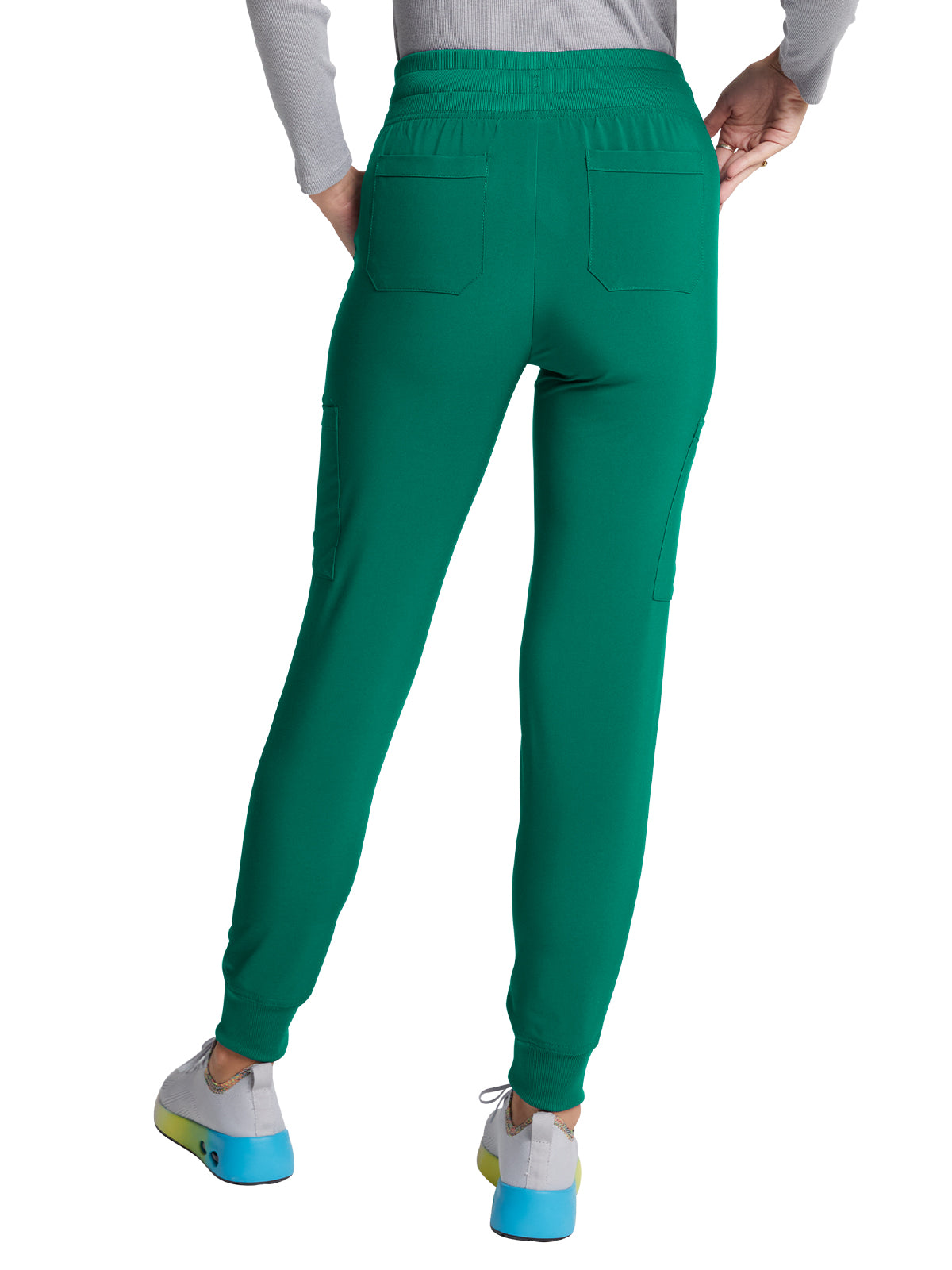 Women's 6-Pocket Mid Rise Jogger Pant - DK065 - Hunter Green