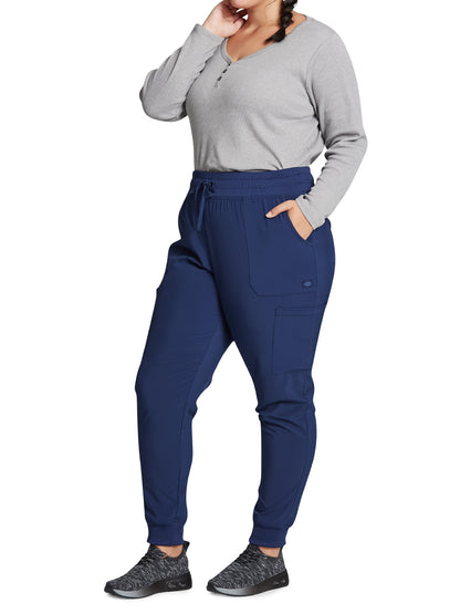 Women's 6-Pocket Mid Rise Jogger Pant - DK065 - Navy