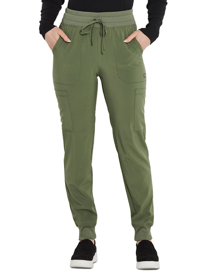 Women's 6-Pocket Mid Rise Jogger Pant - DK065 - Olive