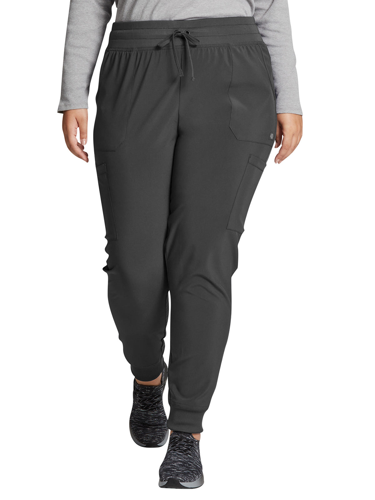 Women's 6-Pocket Mid Rise Jogger Pant - DK065 - Pewter