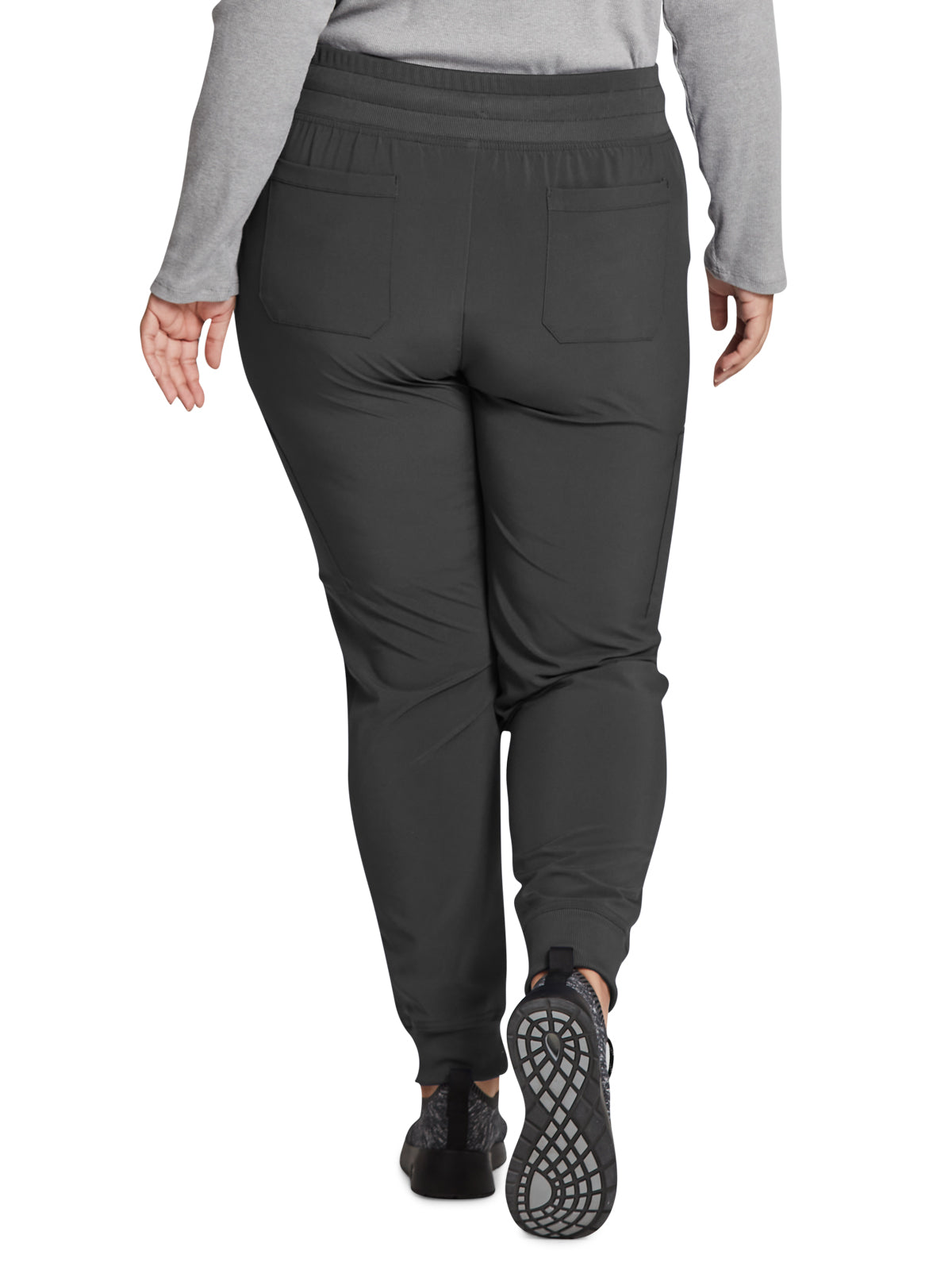 Women's 6-Pocket Mid Rise Jogger Pant - DK065 - Pewter