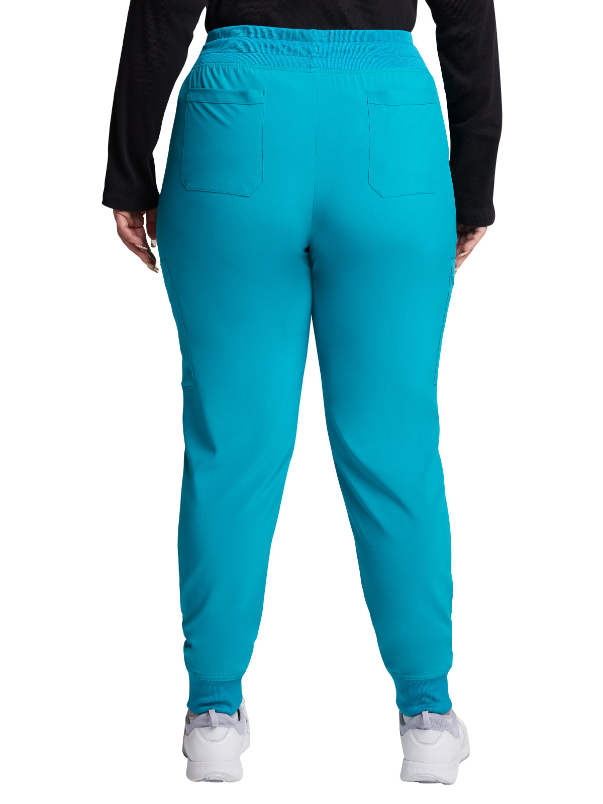 Women's 6-Pocket Mid Rise Jogger Pant - DK065 - Teal Blue