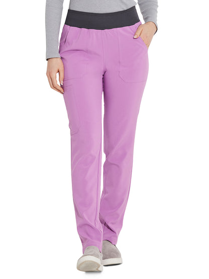 Women's 5-Pocket Mid Rise Tapered Leg Pant - DK090 - Orchid Frost