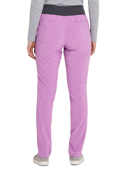 Women's 5-Pocket Mid Rise Tapered Leg Pant - DK090 - Orchid Frost