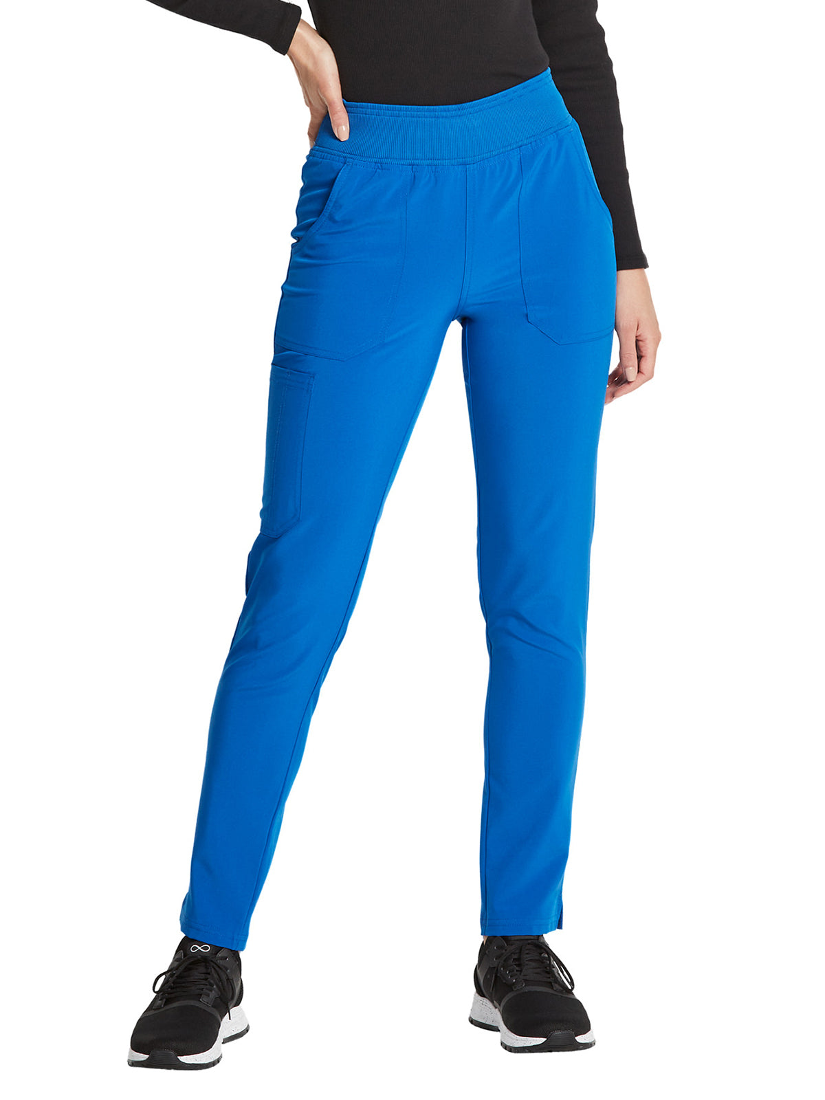 Women's 5-Pocket Mid Rise Tapered Leg Pant - DK090 - Royal