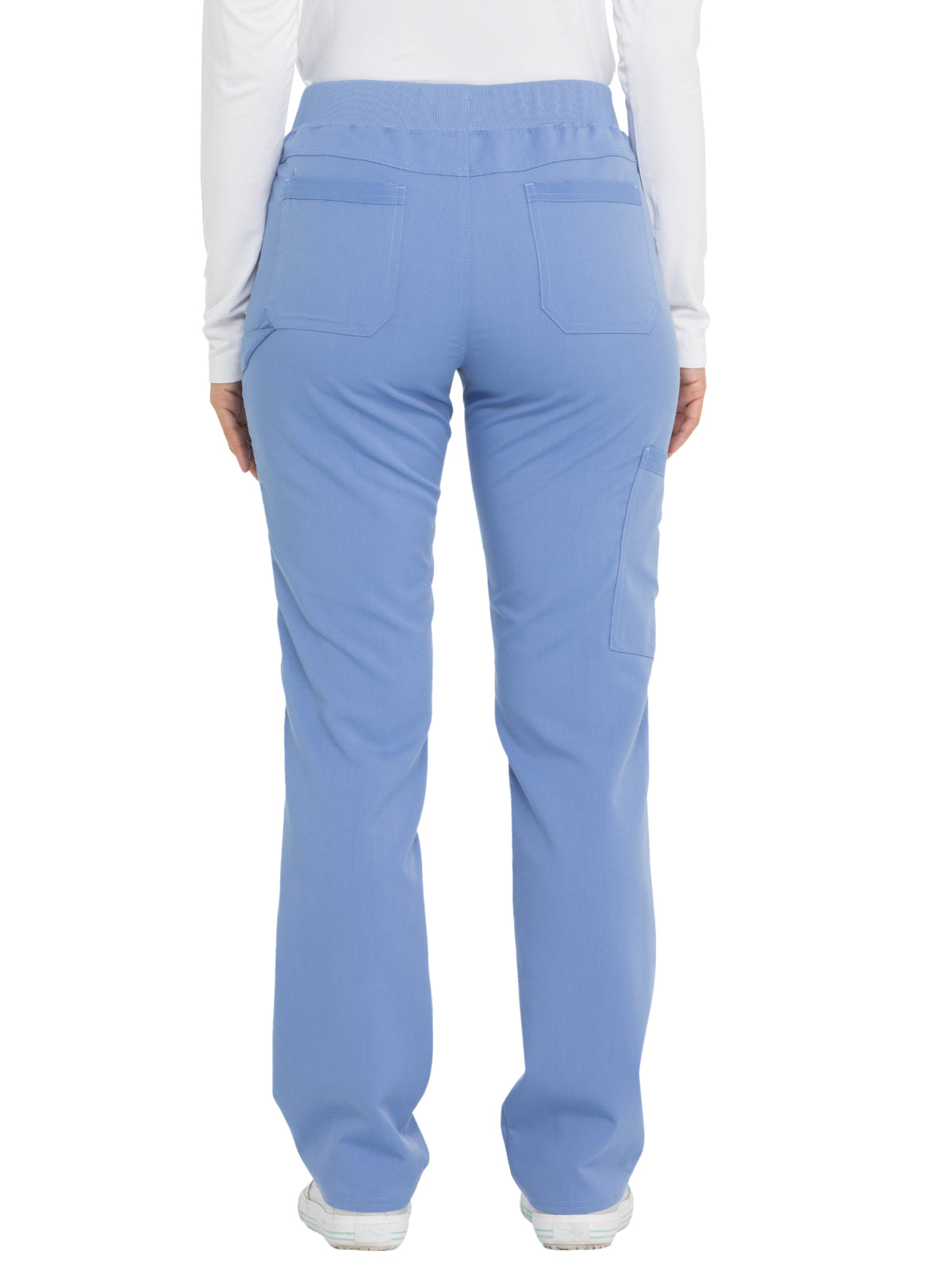 Women's 6-Pocket Mid Rise Tapered Leg Pant - DK135 - Ciel Blue