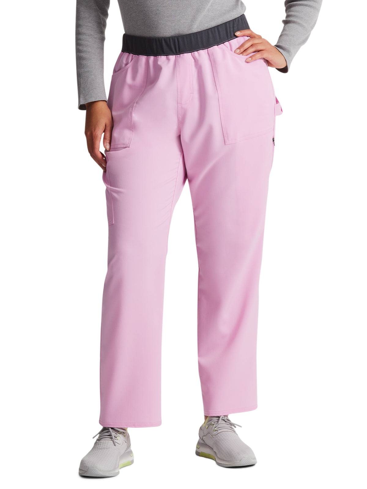 Women's 6-Pocket Mid Rise Tapered Leg Pant - DK135 - Frosted Strawberry