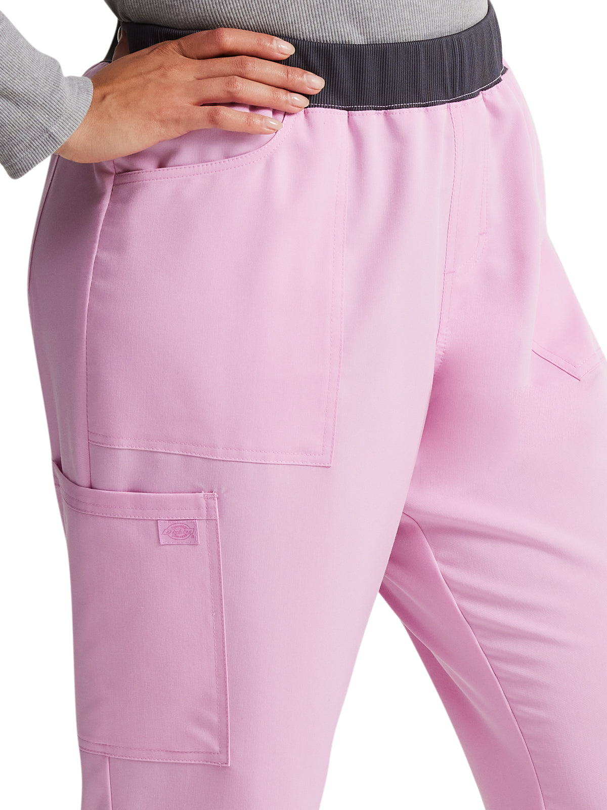 Women's 6-Pocket Mid Rise Tapered Leg Pant - DK135 - Frosted Strawberry