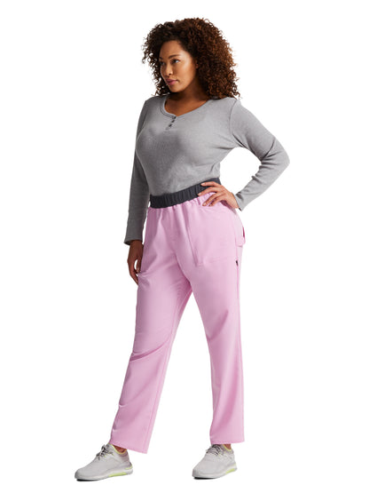 Women's 6-Pocket Mid Rise Tapered Leg Pant - DK135 - Frosted Strawberry