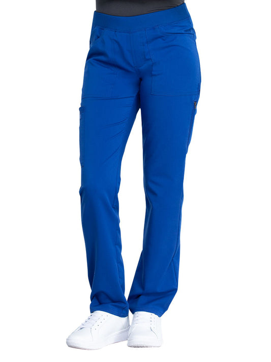 Women's 6-Pocket Mid Rise Tapered Leg Pant - DK135 - Galaxy Blue