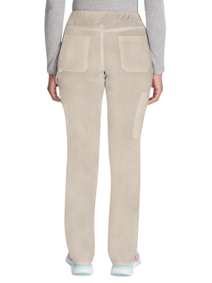 Women's 6-Pocket Mid Rise Tapered Leg Pant - DK135 - Heather Blonde Wood