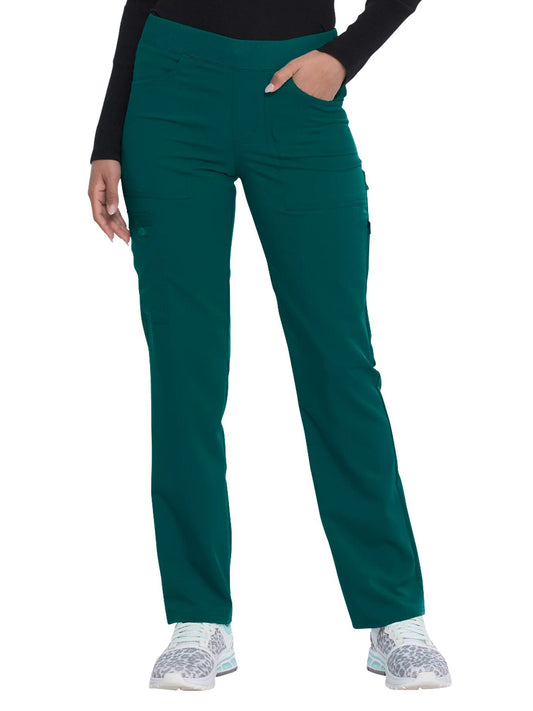 Women's 6-Pocket Mid Rise Tapered Leg Pant - DK135 - Hunter Green