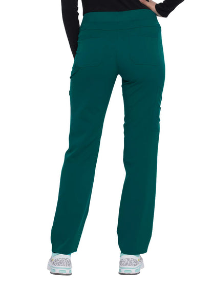 Women's 6-Pocket Mid Rise Tapered Leg Pant - DK135 - Hunter Green