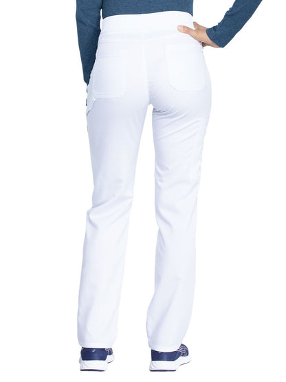 Women's 6-Pocket Mid Rise Tapered Leg Pant - DK135 - White