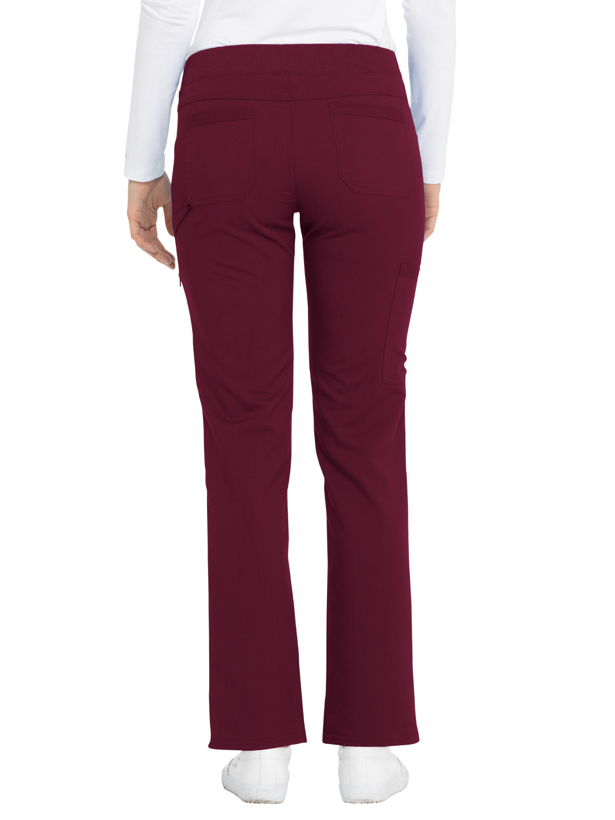 Women's 6-Pocket Mid Rise Tapered Leg Pant - DK135 - Wine