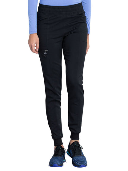 Women's Mid Rise Jogger Pant - DK155 - Black