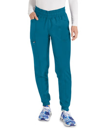 Women's 5-Pocket Mid Rise Jogger Pant - DK155 - Caribbean Blue