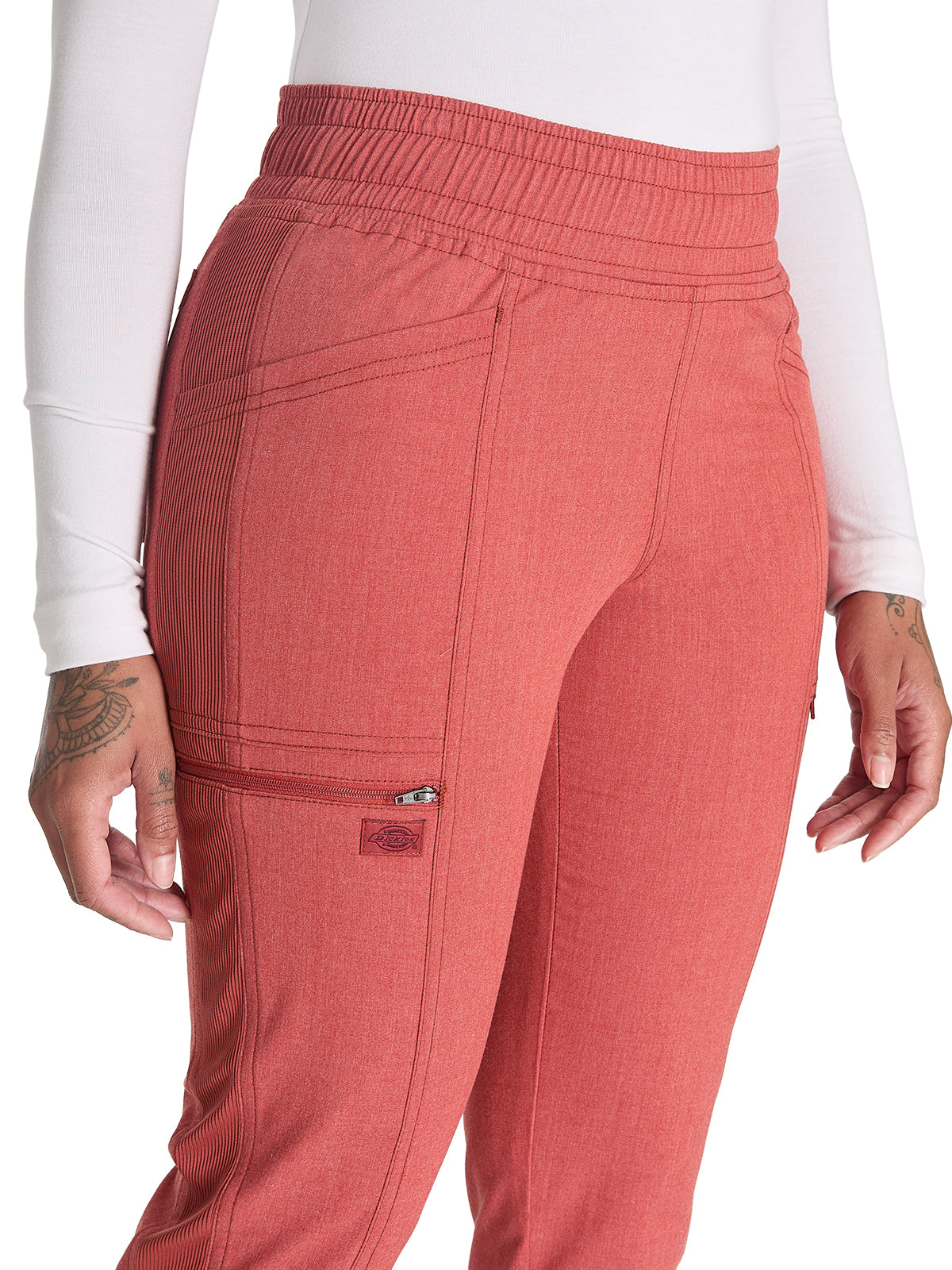 Women's Mid Rise Jogger Pant - DK155 - Heather Clay