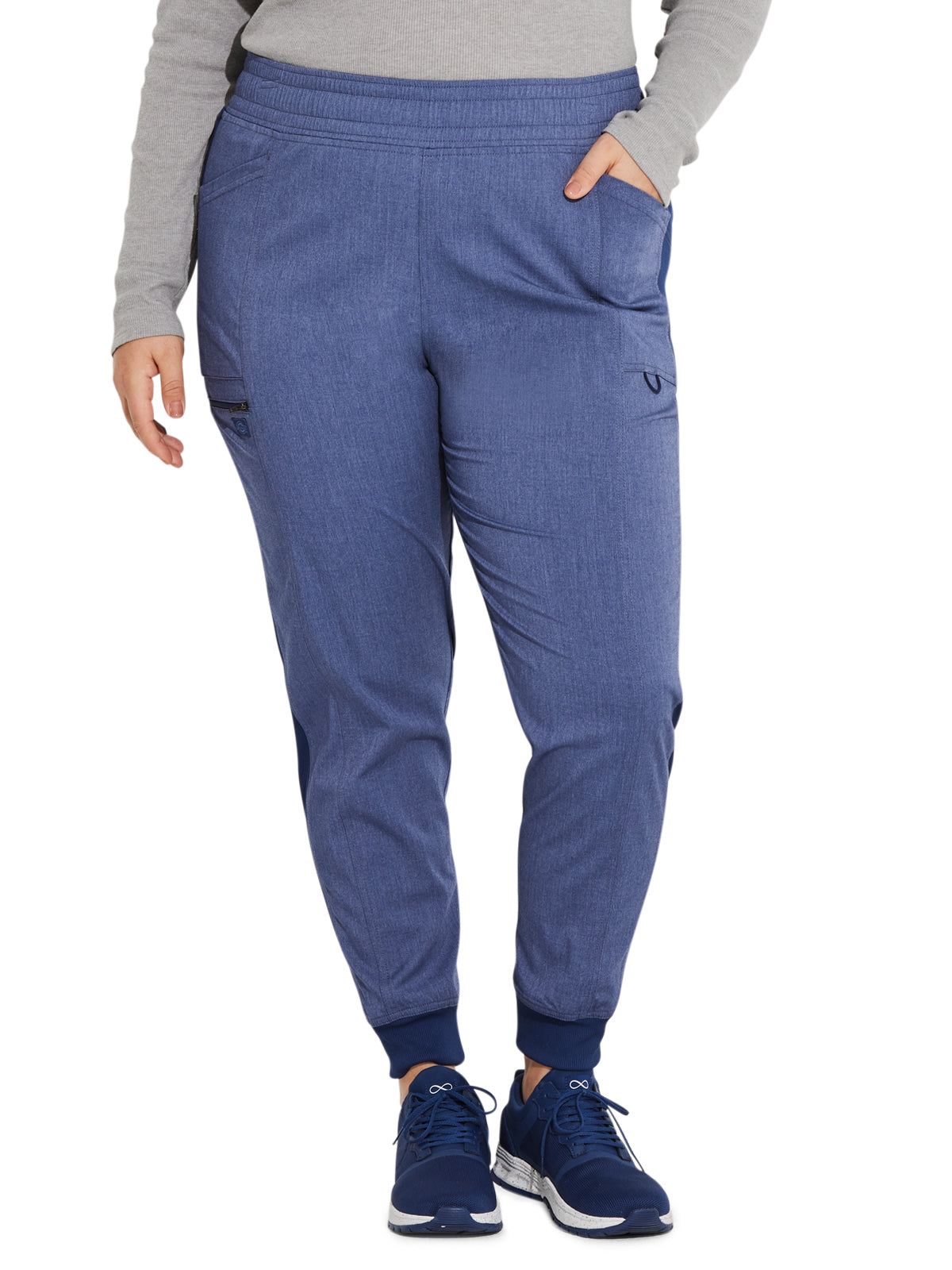 Women's Mid Rise Jogger Pant - DK155 - Heather Navy