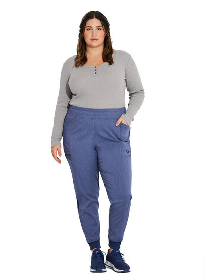 Women's Mid Rise Jogger Pant - DK155 - Heather Navy