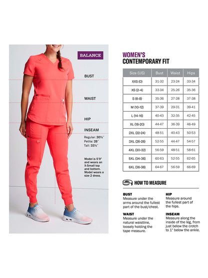 Women's Mid Rise Jogger Pant - DK155 - Heather Clay