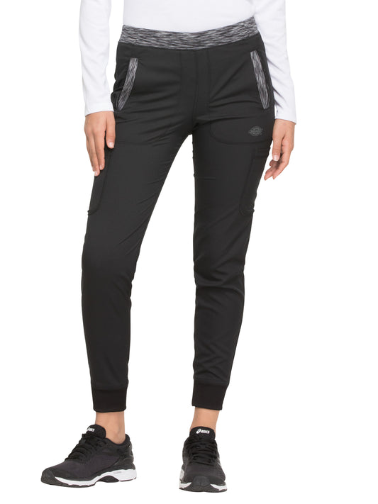 Women's Natural Rise Tapered Leg Jogger Pant - DK185 - Black
